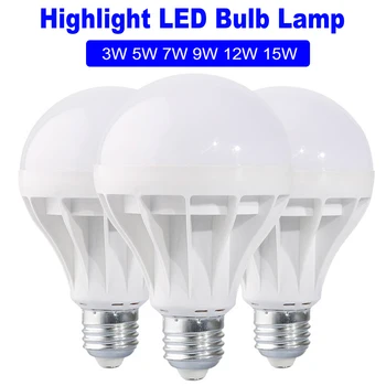 E27 LED ampul 220V beyaz ışık sıcak beyaz 3W 5W 7W 9W 12W 15W İçin Uygun Yatak Odası / Yemek / bahçe dekorasyonu aydınlatma ışığı