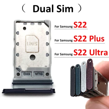 Orijinal Samsung Galaxy S22 Artı Ultra Çift SIM Kart Yuvası SD Kart Tepsi Tutucu Adaptörü
