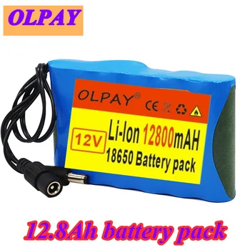100 % Orijinal 12V Pil Paketi 12.8 Ah 18650 şarj edilebilir lityum iyon batarya Paketi Kapasitesi DC 12.6 V 12800mAh CCTV Kamera Monitör
