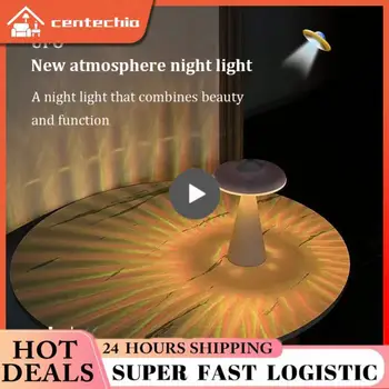 Sıcak atmosfer lamba Led şerit ışık efekti gece lambası Usb şarj başucu yatak odası Bar masası Ufo atmosfer gece lambası yeni