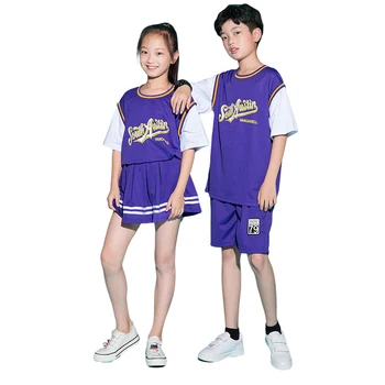 LOlanta 2 Adet Yaz Spor Giyim Çocuklar Kızlar için Tişört Üst Etek / şort takımı Erkek Amigo Kıyafet Hip Hop Caz Giyim