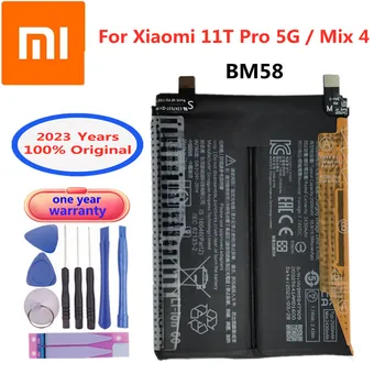 Xiao mi 100 % Orijinal BM58 Yedek Pil İçin Xiaomi 11T Pro 5G / Mix 4 Mix4 Yüksek Kaliteli Telefon Piller Batteria 5000mAh