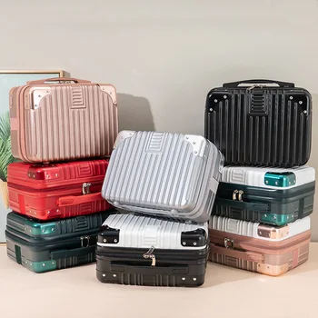 2023 Taşınabilir Seyahat Kozmetik Çantası 14 İnç Mini saklama çantası Sevimli Kadın Seyahat Çantası Makyaj Çantaları Kadınlar için