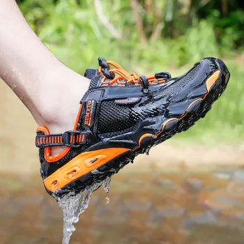 HUMTTO Büyük Boy Yaz Açık yürüyüş ayakkabıları Yeni Nefes Kamp Trekking Ayakkabı Erkekler Kadınlar için Yukarı plaj sandaletleri Sneakers