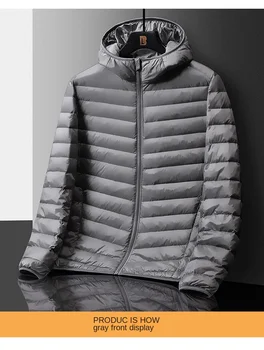 Kış Hafif Aşağı Ceket erkek Slim fit Pamuk dolgulu giysiler erkek sıcak Ceket Kısa Pamuk kapitone ceket