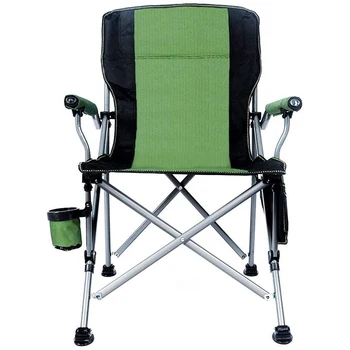 Katlanır kamp sandalyesi dış mekan teli Geri Dörtlü Sandalye kol dayanağı Bardak Tutucu ve Taşınabilir Taşıma Çantası taşınabilir katlanır sandalye