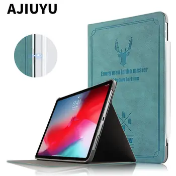 AJIUYU Kılıf Apple iPad Pro Için 11 2018 Koruyucu Ultra Ince PU deri akıllı kapaklı kılıf Için yeni iPad pro11 iPad 11