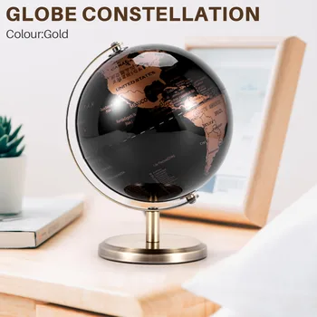Dünya Küre Takımyıldızı Haritası Küre Ev Masa Masa Süsleri Hediye Ofis Ev Dekorasyon Aksesuarları(Altın)