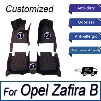 Araba Paspasları Opel Zafira B İçin A05 2005 ~ 2014 7 Kişilik Araba Kat Mat Accesorios Para Otomatik Tapis De Sol araba paspasları Zemin Araba Aksesuarları