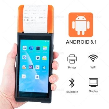 Sıcak satış Wıfı Tipi Q8 Android 8.1 Terminali Pos Makinesi Desteği NFC Ve Gps Dahili 58mm Makbuz Termal Yazıcı