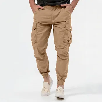 2023 Erkek Slim Fit Taktik Kargo Pantolon Erkekler Joggers Boost Askeri Rahat pamuklu pantolonlar Hip Hop Erkek Ordu Pantolon Sweatpants Yeni