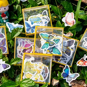 40 Adet Kelebek Bahçe Küçük Boyutlu Scrapbooks Çıkartmalar Kutulu Dıy dekoratif kelebek Sevimli Çıkartmalar Dizüstü Günlüğü Dizüstü Bilgisayarlar