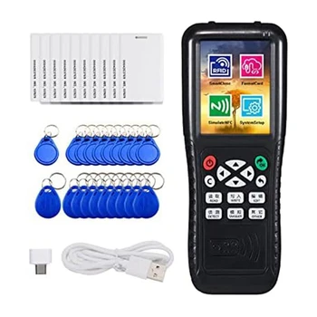 1 Takım Siyah Rfıd Teksir Fotokopi Yazıcı Akıllı Kart Anahtar Makinesi RFID NFC Fotokopi IC KİMLİK Okuyucu Yazar Kod Çözme Fonksiyonu