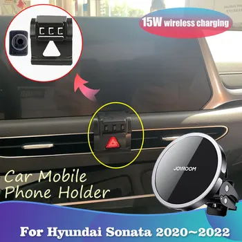 Telefon Tutucu Hyundai Sonata N Hattı 2020 2021 2022 Manyetik Hava Firar Klip Desteği Kablosuz Şarj Tepsisi Aksesuar iPhone