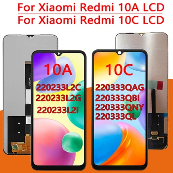 Orijinal 100 % Test LCD Xiaomi Redmi İçin 10C 220333QBI LCD ekran Ekran Çerçevesi dokunmatik Panel Sayısallaştırıcı Redmi İçin 10A 220233L2C LCD