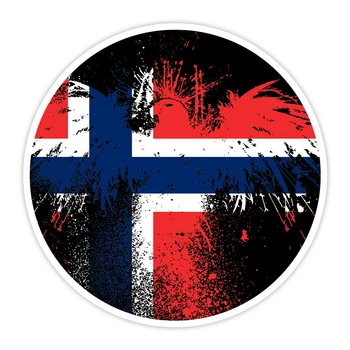 Kendinden yapışkanlı Çıkartma Norveç Bayrağı Araba Sticker Su Geçirmez Otomatik Dekorları Tampon Arka Cam Dizüstü Bilgisayar #10881