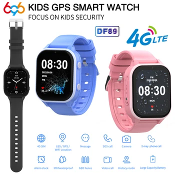 4G akıllı saatler Çocuklar SOS Çağrı Video HD Kamera GPS Wifi LBS Hassas Pozisyon Smartwatch Çocuklar İçin Su Geçirmez IOS Android İçin