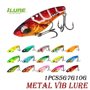 ILURE Metal VIB Lures 3D Gözler 5g7g10g Wobbler Batan Yapay Sert Yemler Kaşık Jig Crankbait Bas Bok Balıkçılık Aksesuarları