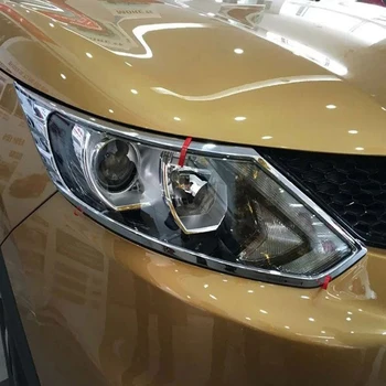 ABS Krom Nissan Qashqai İçin J11 2016 aksesuarları araba styling Araba Farlar kapak Trim