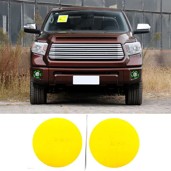 Toyota Tundra 2014-2021 için Araba Ön Sis Farları şerit etiket Trim PVC Dış Aksesuarlar 2 Adet
