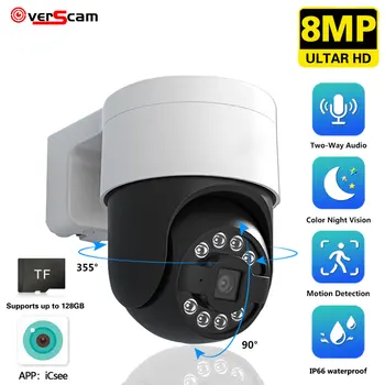 CCTV Güvenlik POE IP Kamera PTZ 8MP 4K Dome Açık Renkli Gece Görüş İki Yönlü Ses Video Gözetim NVR Sistemi Xmeye
