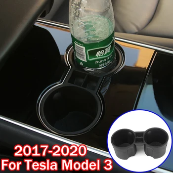 TPE Araba Bardak Tutucu Merkezi Konsol Su Geçirmez Kaymaz Bardak Çift Delikli kart tutucu Tesla Modeli 3 2017 2018 2019 2020