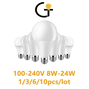 Fabrika doğrudan LED ampul tam voltaj A80 120 V 220 V 8 W-24 W E27 B22 titreşimsiz yüksek lümen 3000 K/4000 K / 6000 K sıcak beyaz ışık