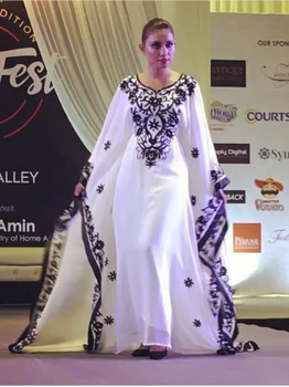Yeni Kraliyet İslam Modern Zarif Dubai Fas Kaftan Arapça Parti Giyim Elbise