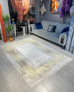 Dekoratif Oryantal süs zemin kaymaz masa örtüsü yumuşak mat kreş halı oturma odası için ev kapalı koşucu