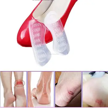Silikon Jel Topuk Pedleri Yastık Koruyucu Kadınlar için Yapışkanlı Topuk Pedleri Astar Sapları Koruyucu Sticker Ağrı kesici Ayak Bakımı Ekle
