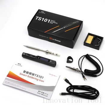 ZK40 TS101 Mini USB Elektrikli havya Ayarlanabilir Sıcaklık Taşınabilir Dijital Lehim İstasyonu B2 Ucu 65W TS100 Yükseltme