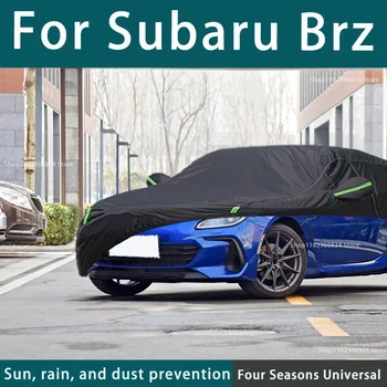 Subaru BRZ için 210T Tam araba kılıfı S Açık Uv Güneş Koruma Toz Yağmur Kar Koruyucu araba kılıfı Otomatik Siyah Kapak