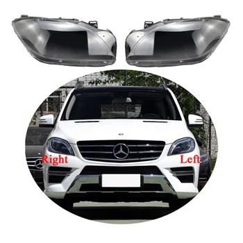 Araba Ön Far Kapağı Cam Lamba Kapakları Abajur Lens Kabuk İçin 2012~2015 Mercedes-Benz W166 ML300 ML350 ML400 ML450 ML500